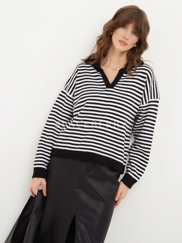 Женский вязаный свитер оверсайз, джемпер